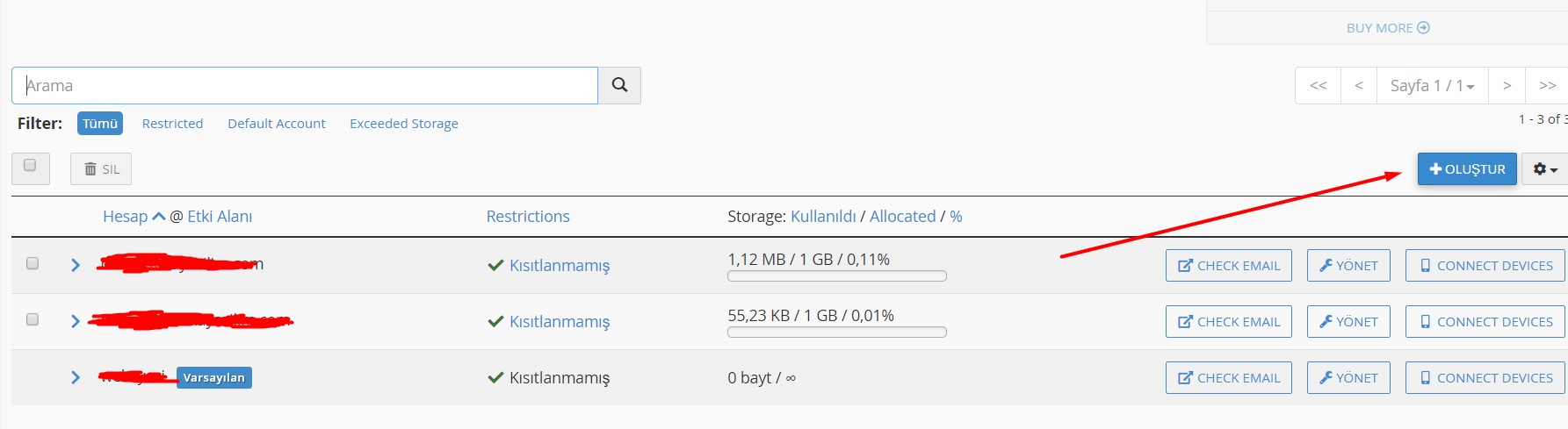 Cpanel Email Oluşturma