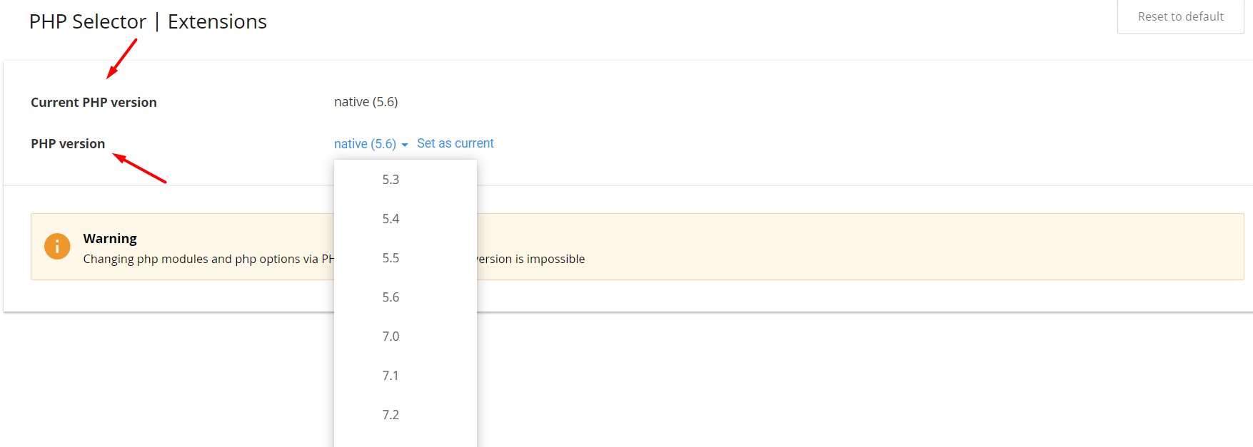 Cpanel Php Sürümünü Değiştirme