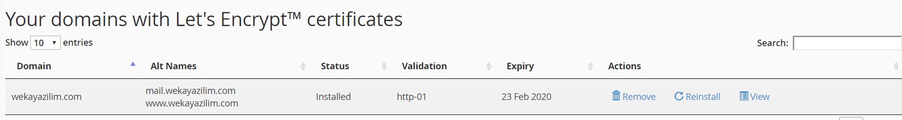 Cpanel Let's Encrypt İle Ücretsiz SSL Sertifikası Oluşturma