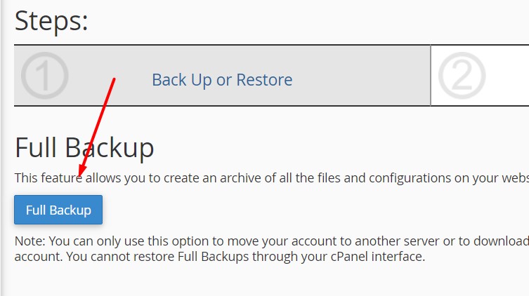 Cpanel Full Yedek Alma