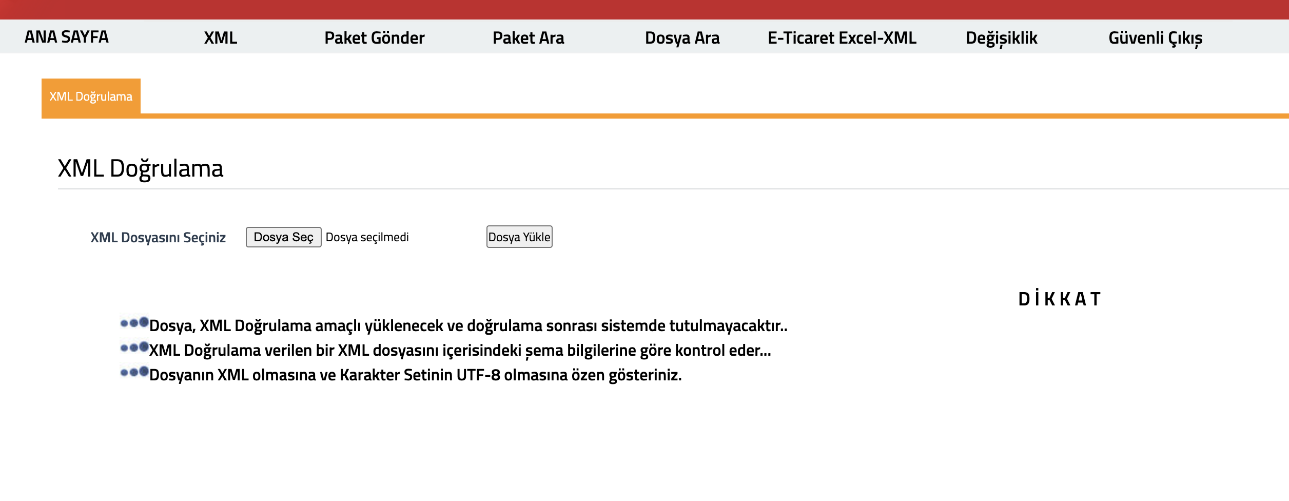 Btrans XML Çıktı Alma ve Yükleme